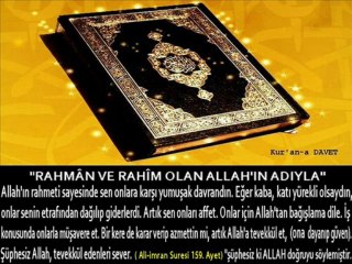 Kur'an-a Davet Ali-imran Suresi 159. Ayet türkçe meali
