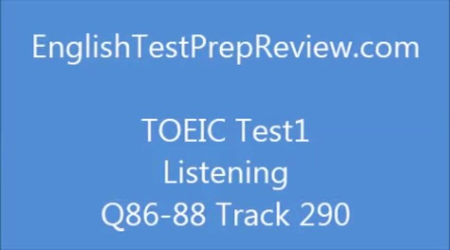 TOEIC Test1 Listening Q86 Track290