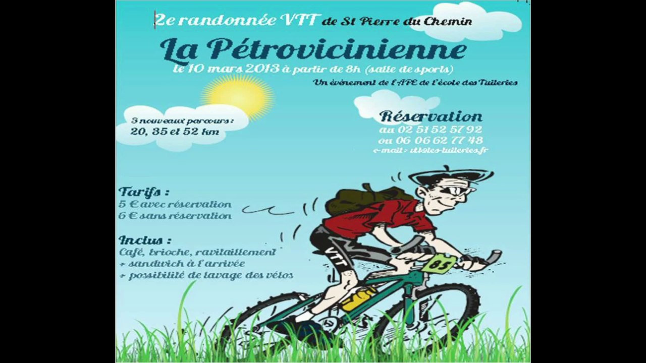 Rando VTT "La petrovicinienne" à Saint Pierre du Chemin Mars 2013