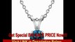 [BEST BUY] 14K White or Yellow Gold Round Blue Diamond Solitaire Pendant w/18 Inch Chain
