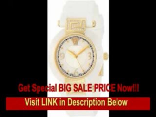 [BEST PRICE] Versace Women's 92QCP11D497 S001 Rave IP Yellow-Gold White Ceramic Rubber Watch