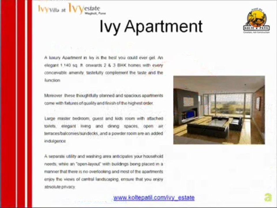 IVY Estate Offers 3 and 4 BHK lavish villas in Pune