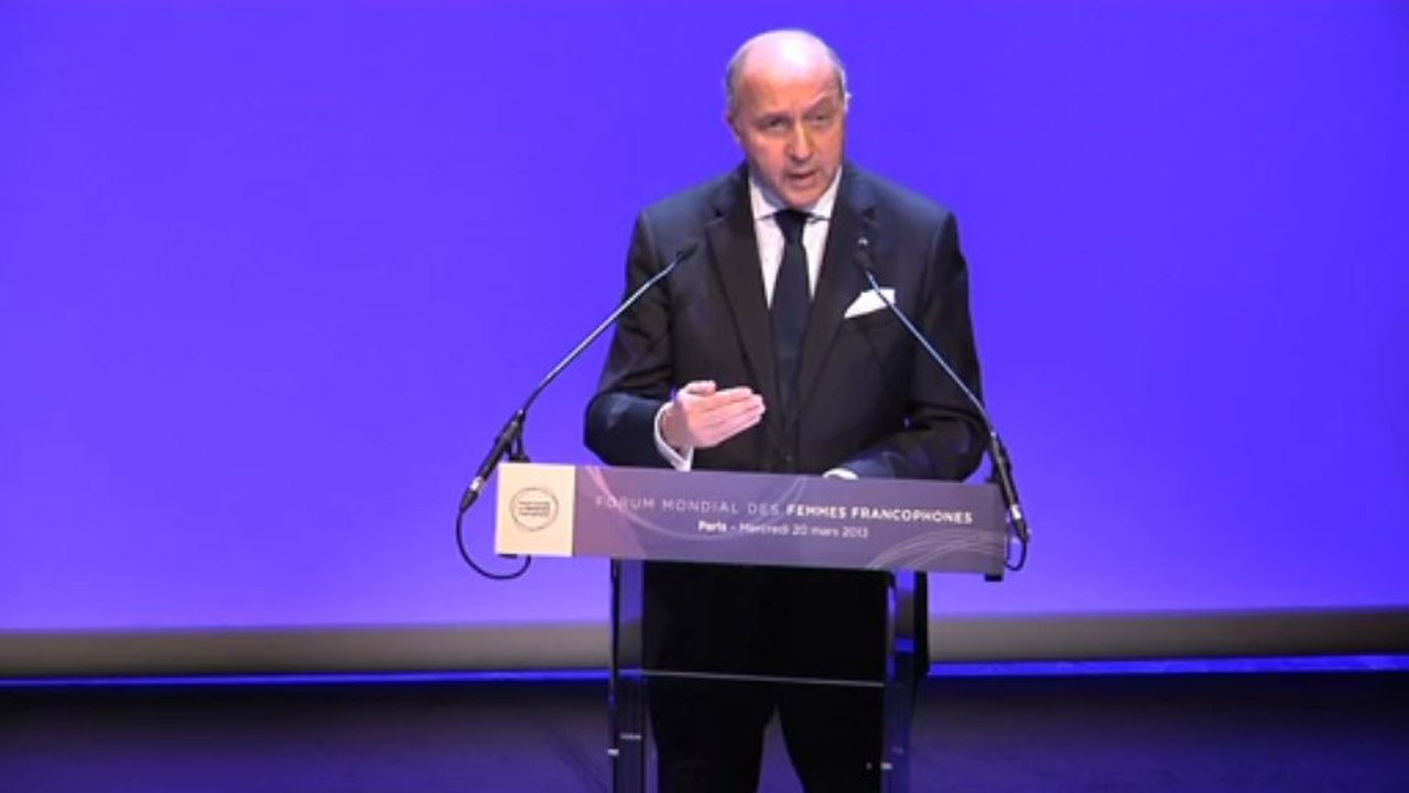 Discours de Laurent Fabius au Forum mondial des femmes francophones