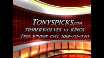 Sacramento Kings versus Minnesota Timberwolves Pick Prediction NBA Pro Basketball Odds Preview 3-21-2013