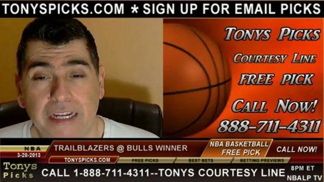 Chicago Bulls versus Portland Trailblazers Pick Prediction NBA Pro Basketball Odds Preview 3-21-2013