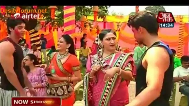 *HQ* *Gurmeet Choudhary* GC & Karan Wahi at Colors Rang De Holi Bash SBB Segment 21/03/2013