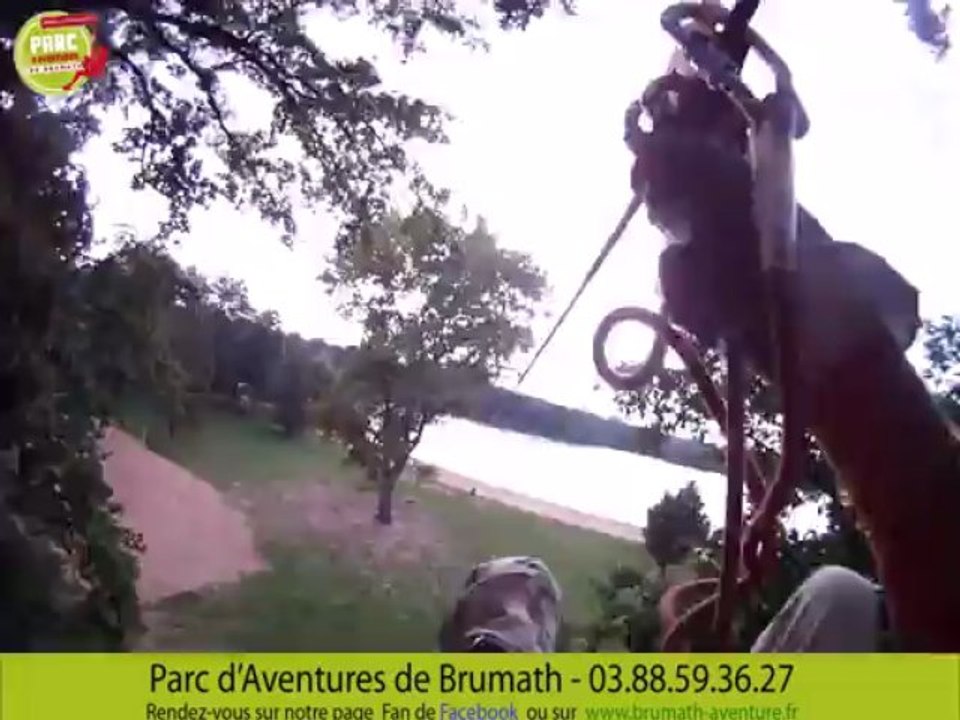 tyrolienne geante au Parc d'Aventures  et de Loisirs de Brumath