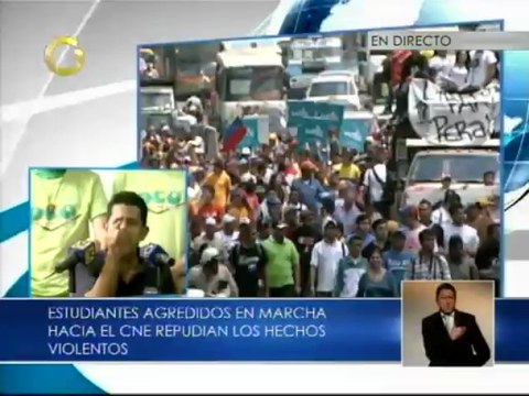 Asciende a siete la cifra de heridos tras arremetida de oficialistas contra estudiantes que marchaban al CNE