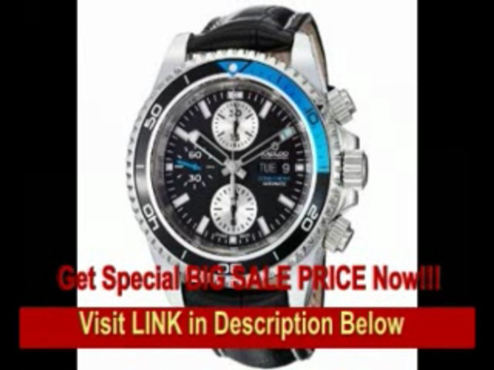 [SPECIAL DISCOUNT] Kadloo Ocean Chrono Men's Black Dial Automatic Chronograph Watch 80221-TQ
