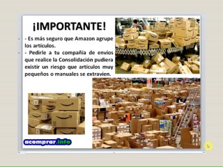Consolidación de carga. Recomendación para ahorrar dinero al comprar en Amazon desde tu país