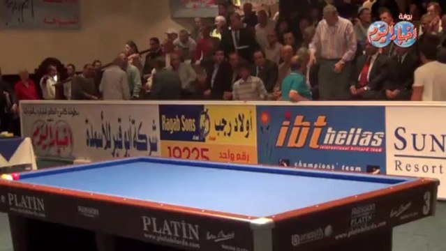 اللحظات النهائية فى كأس العالم للبليارد 2102