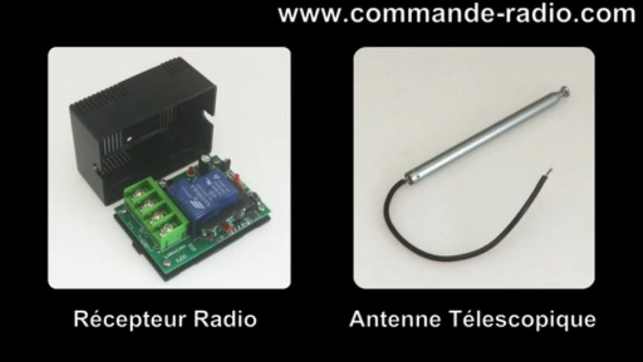 Antenne télescopique externe sur récepteur pour obtenir une puis longue portée