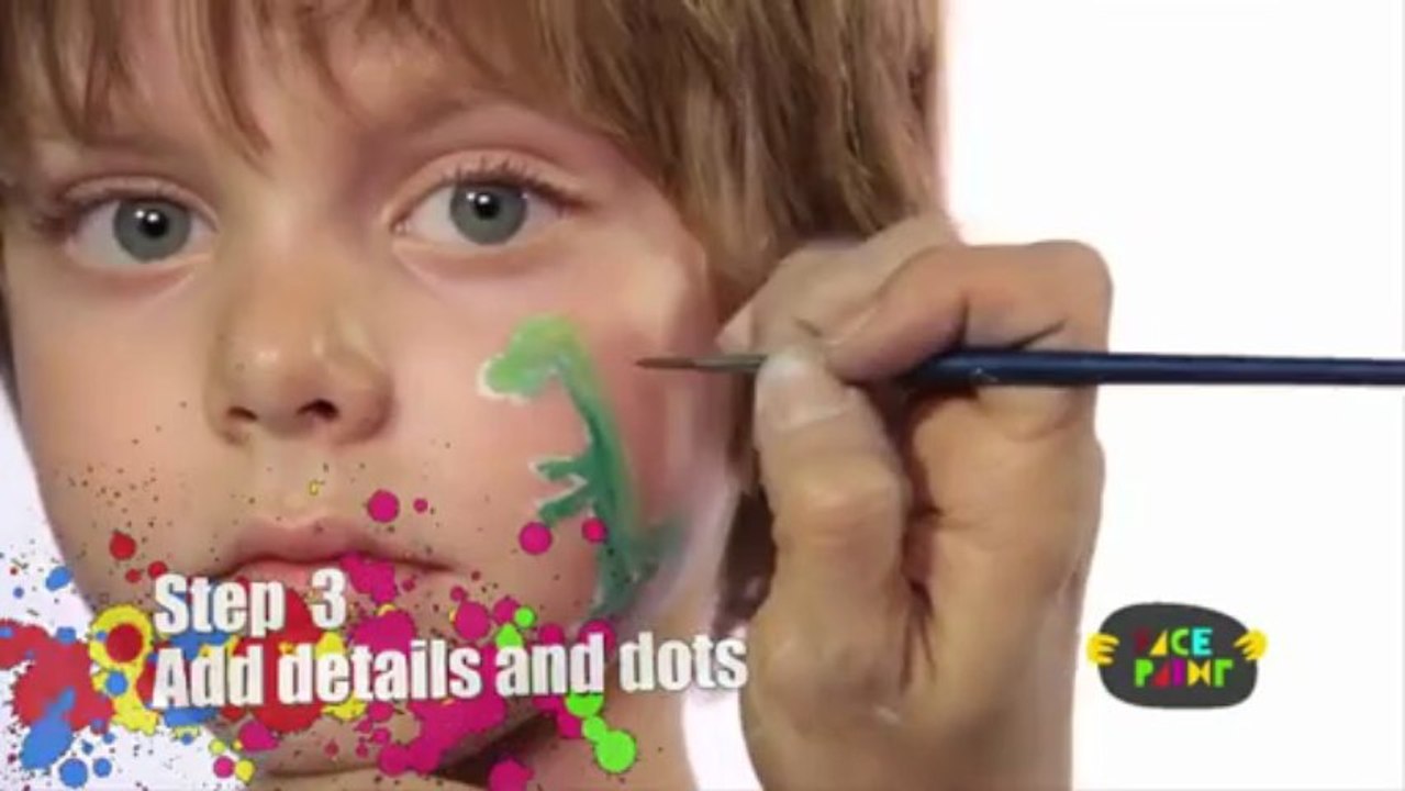 Dinosaur Face Painting Tutorial - Facepaint.com