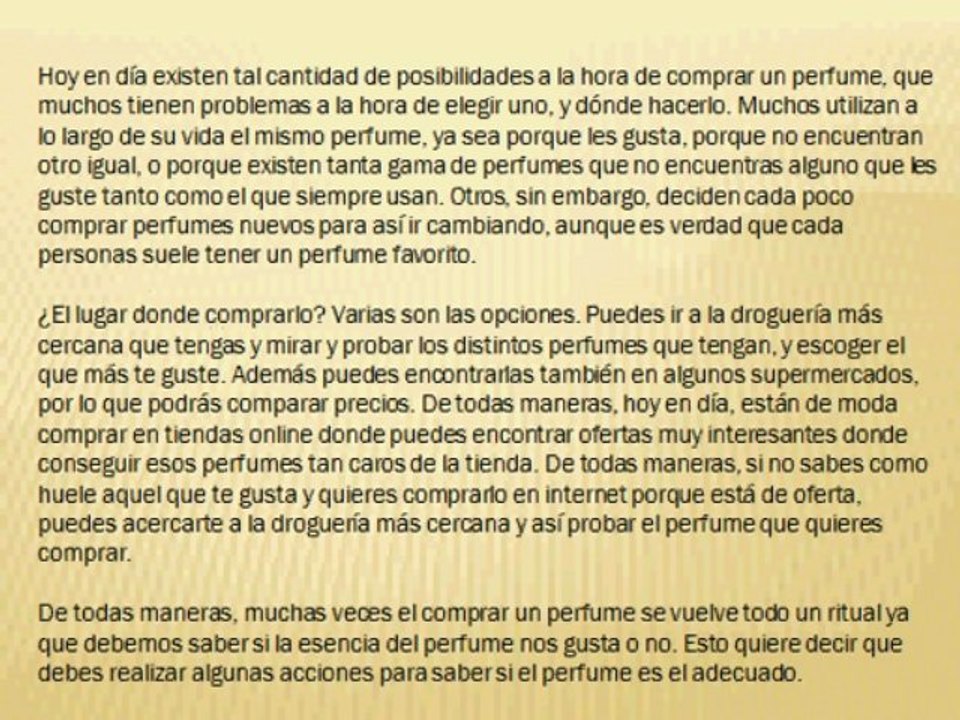 donde comprar perfumes