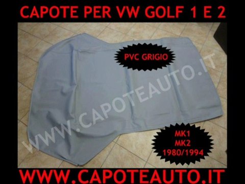 Capote cappotta Volkswagen Golf mk1 mk2 cabrio grigia grigio 1 2 80/94 epoca cabriolet