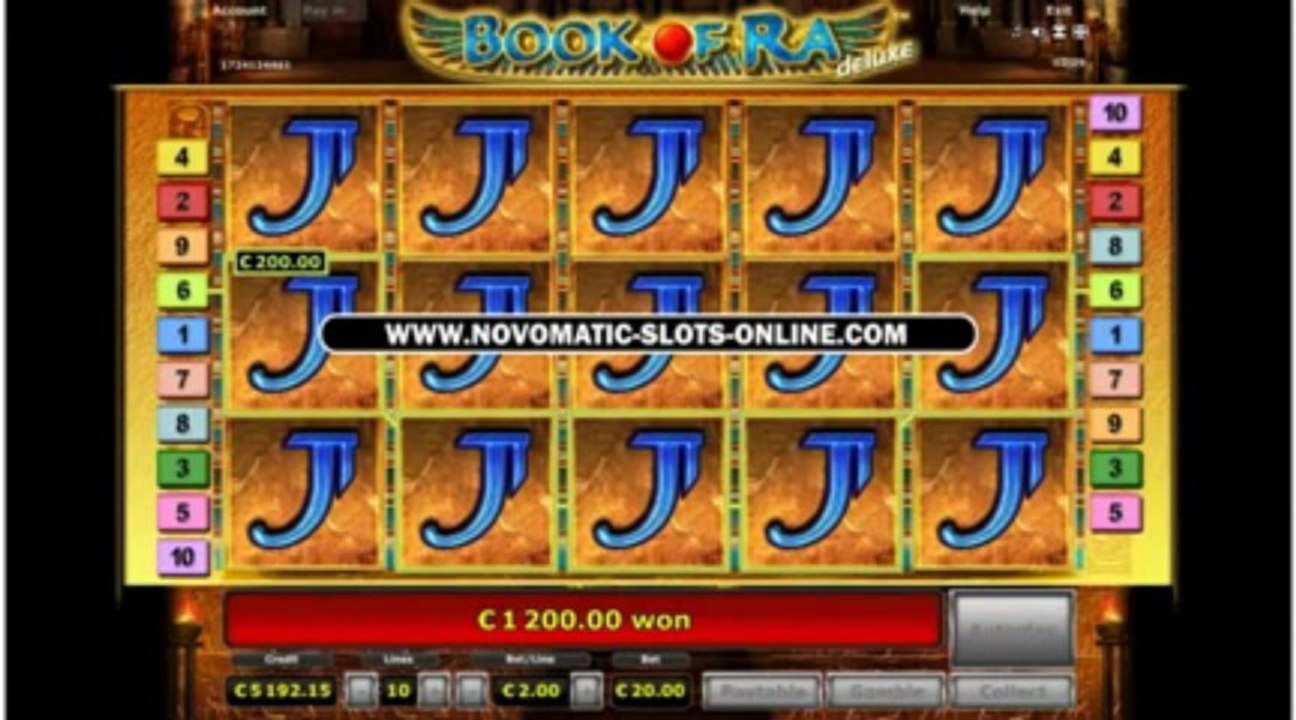 Book Of Ra Online 20.00 Bet - Big Win