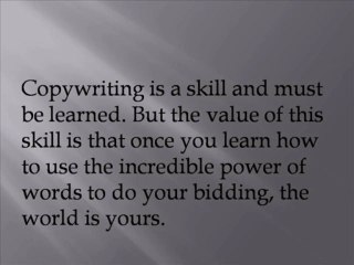 How to make money off a blog- Copywriting Part 5 of 5