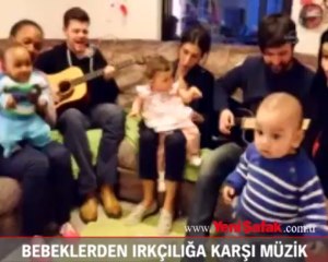 Farklı ırktan bebekler, ırkçılığa karşı müzik yaptı