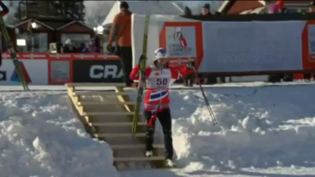 Marit Bjoergen takes World Cup final lead