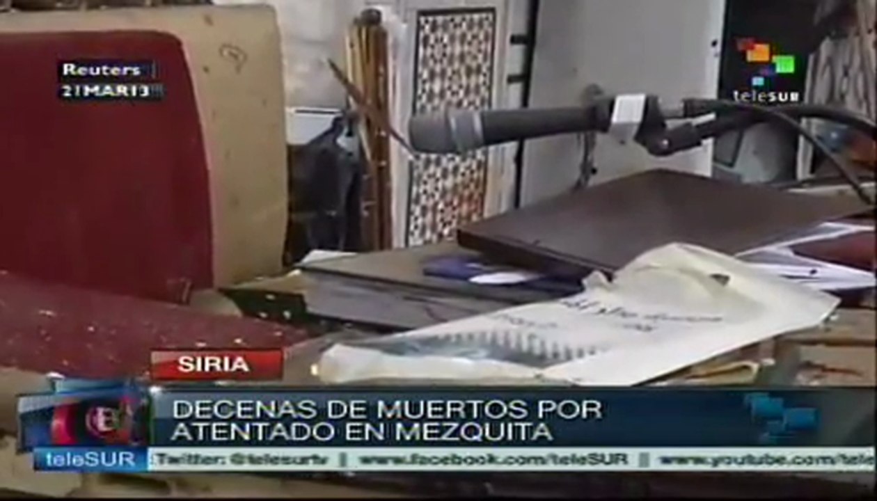 Decenas de muertos por ataque suicida en mezquita de Damasco