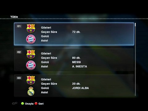 Pes 2013'te Messi ile orta sahadan attığım gol