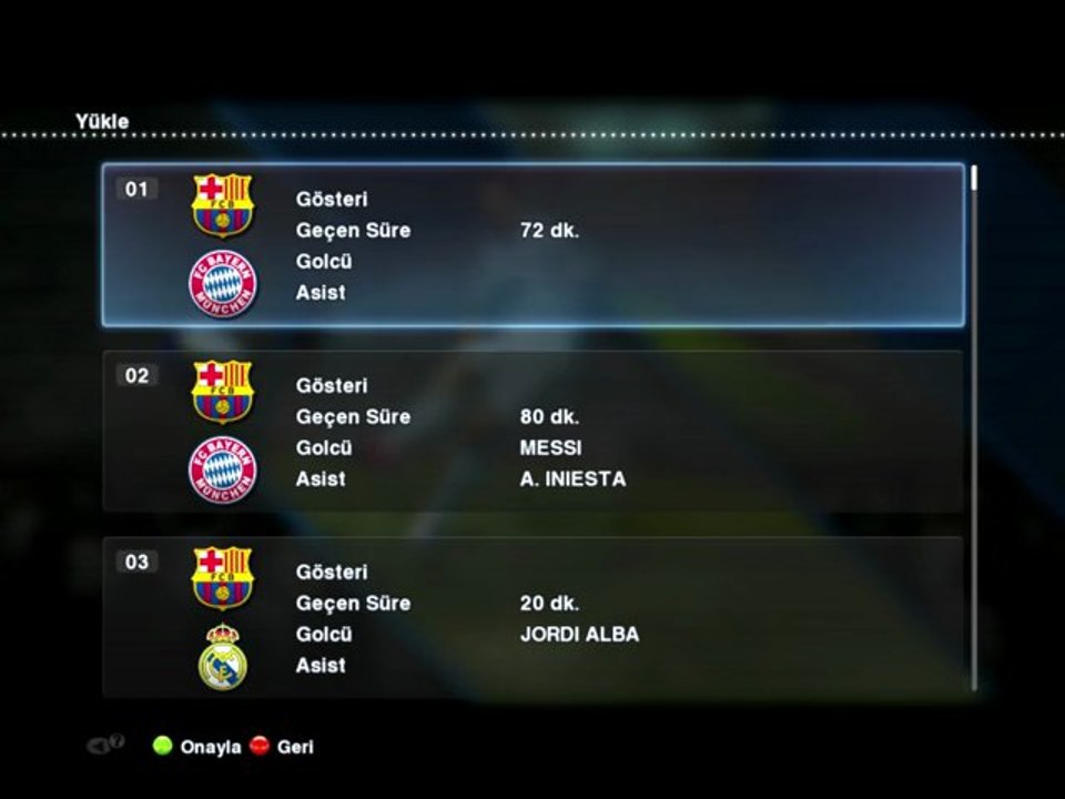 Pes 2013'te Messi ile orta sahadan attığım gol