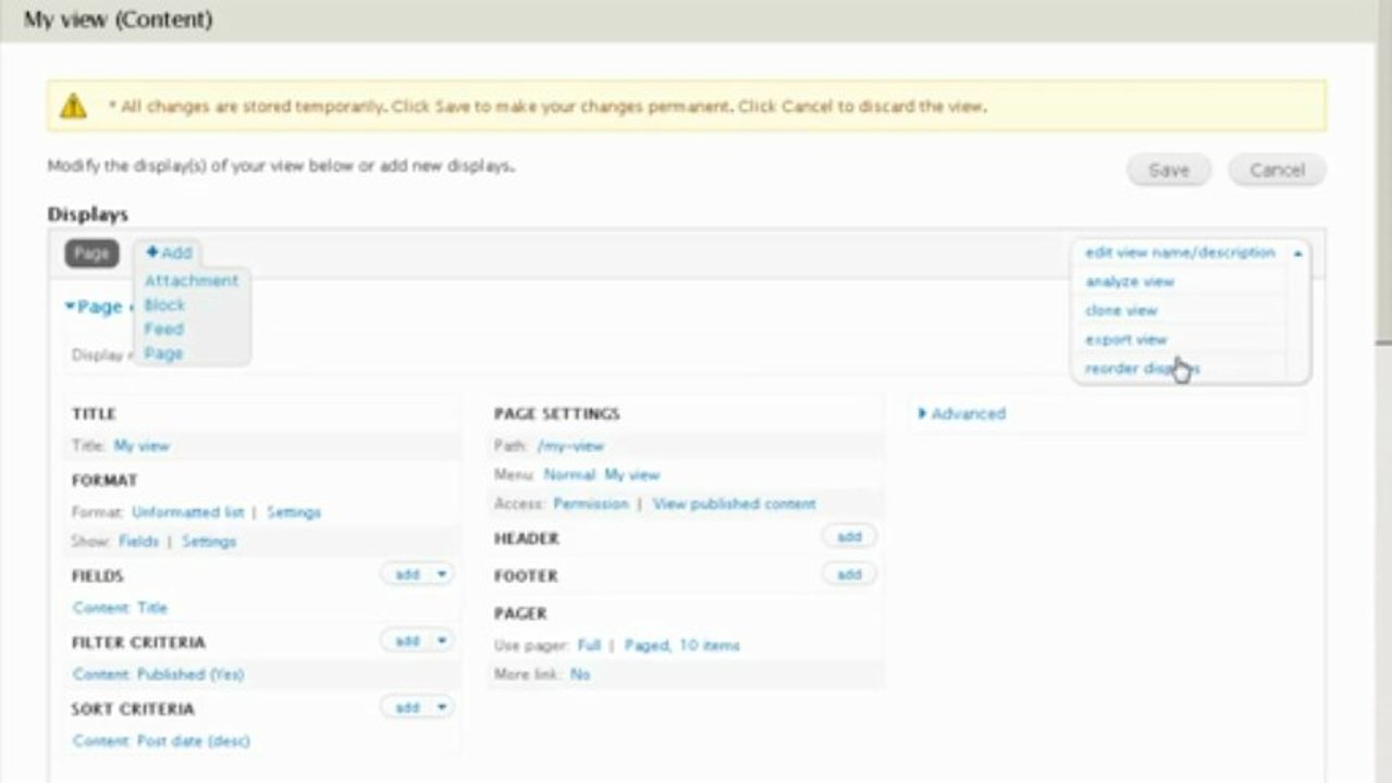 Представление. Часть 1 (DrupalGuide)