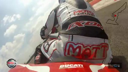 Embarquée Ducati Panigale 1199 R sur le circuit d'Austin au Texas
