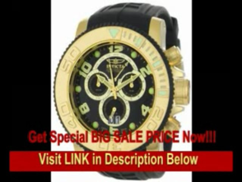 [SPECIAL DISCOUNT] Invicta Men's 0415 Pro Diver Collection Sea Hunter Chronograph Black Polyurethane Watch