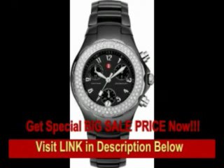 [FOR SALE] Michele Woman's MWW12A000005 Tahitian Ceramic Black Diamond Watch