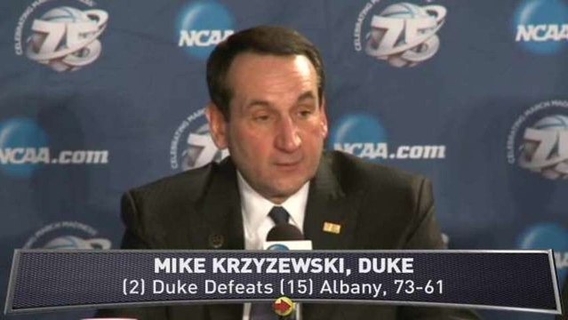 Duke Wins NCAA Tourney Opener vs. Albany