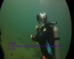 Osman diving with Rosheen after completing his Open Water Course
