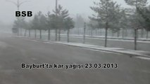 Bayburt'ta kar yağışı-23.03.2013