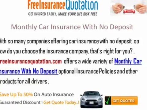 Pay Monthly Car Insurance With No Deposit - Get It Online For All Car Drivers
