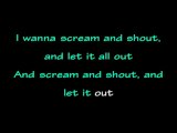 will.i.am Featuring Britney Spears - Scream and Shout (Karaoke) - Lyrics on screen add your own vocals