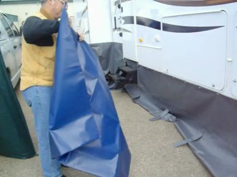 Montana 3075 RV Skirting at RV America Custom Vinyl Skirting,