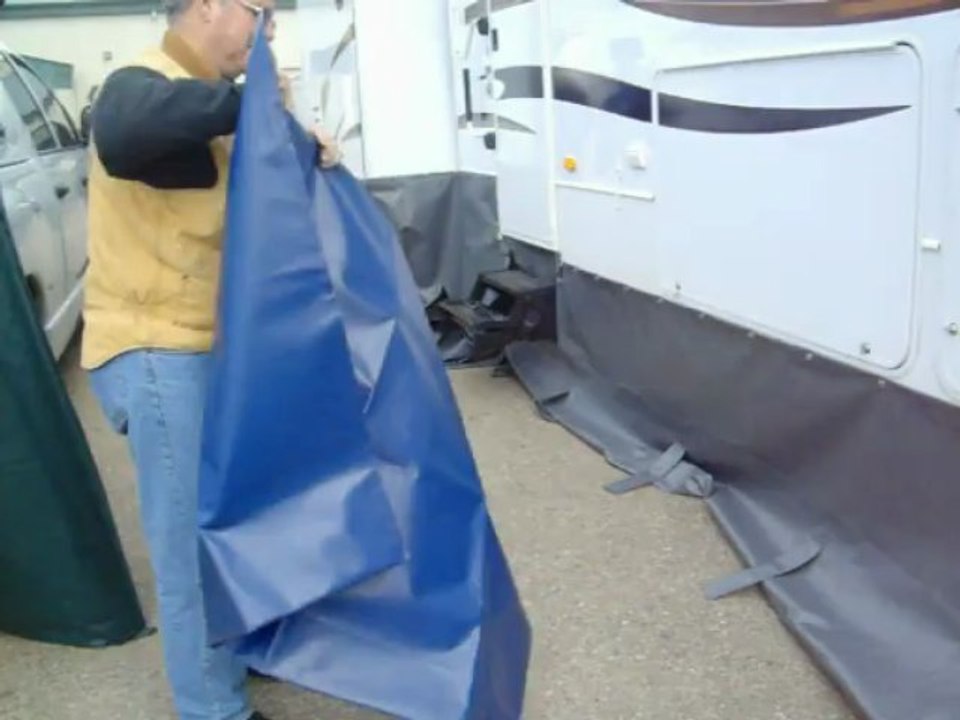 Montana 3075 RV Skirting at RV America  Custom Vinyl Skirting,
