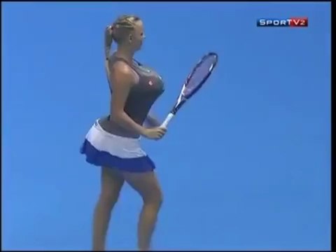 Caroline Wozniacki (Tennis Player) Imitates Serena Williams During Match By Stuffing Bra _ Ass! - YouTube