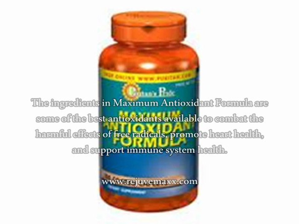 Maximum Antioxidant Formula 100 Tablets - Does Maximum Antioxidant Formula Work?