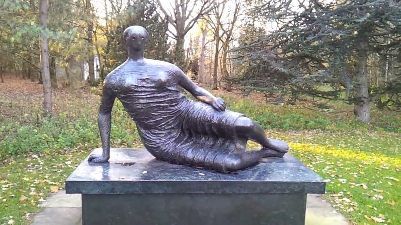 Henry Moore Draped Woman Reclining SCVA Norwich December 2011