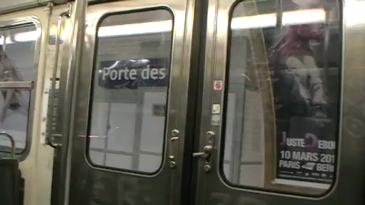 MF67 : Voyage entre les stations Porte des Lilas et Saint Fargeau sur la ligne 3bis du métro parisien