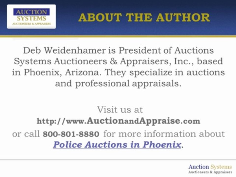 Police Auctions in Phoenix:  Making the Most of Your Experience