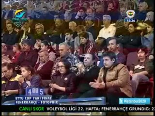 ETTU CUP Yarı Final _ Fenerbahçe - Fotoprix _ Elizabeth Samara - Wang Zhipei