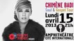 Chimène Badi en concert le 15 avril 2013 Cité internationale de Lyon