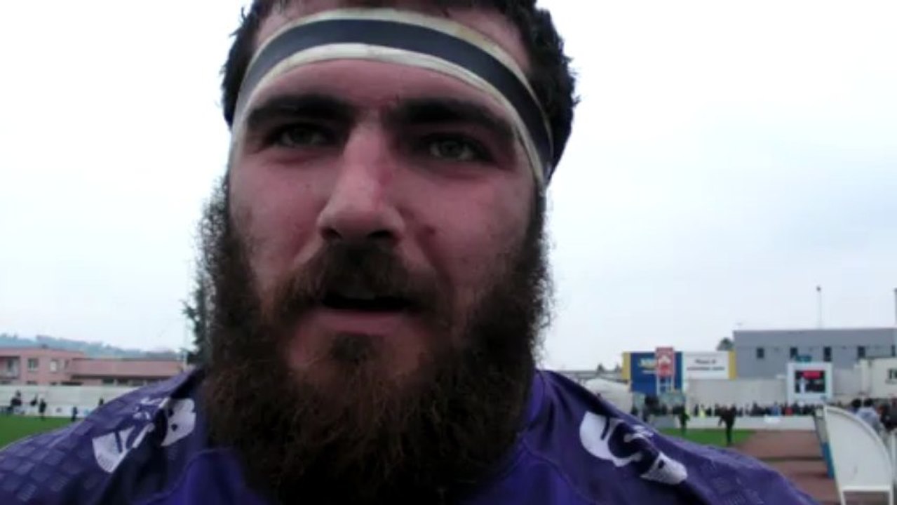 Rugby Fédérale 1 - Damien Jourdain réagit après Vienne - USB