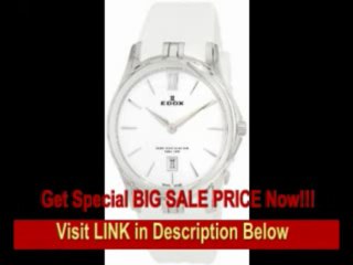[FOR SALE] Edox Women's 26024 3 BIN Grand Ocean White Rubber Strap Date Watch
