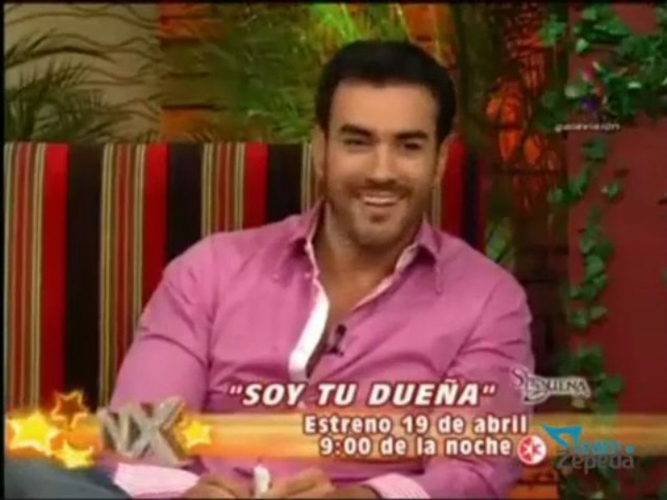 David Zepeda @davidzepeda1 y Gaby Spanic promocionando "Soy tu Dueña" en NX