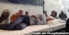 Tilda Swinton Takes a Nap at MoMA