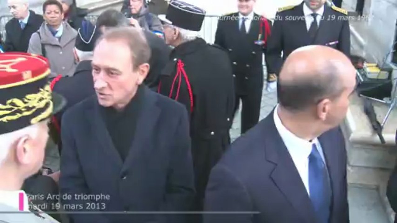 Mardi 19 mars 2013 à Paris sous l'Arc de triomphe la journée nationale du souvenir du 19 mars 1962