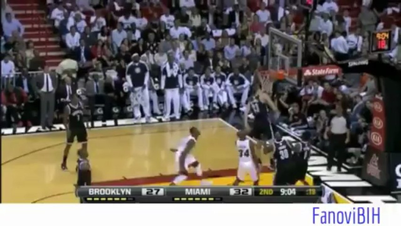 Mirza blocks Ray Allen Nets vs Heat